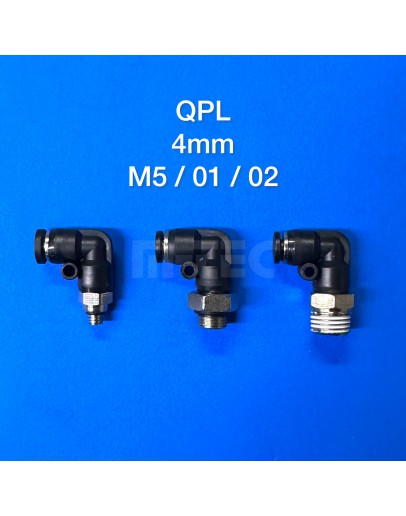 PNEUMATIC AIR HOSE FITTING QPL 4MM